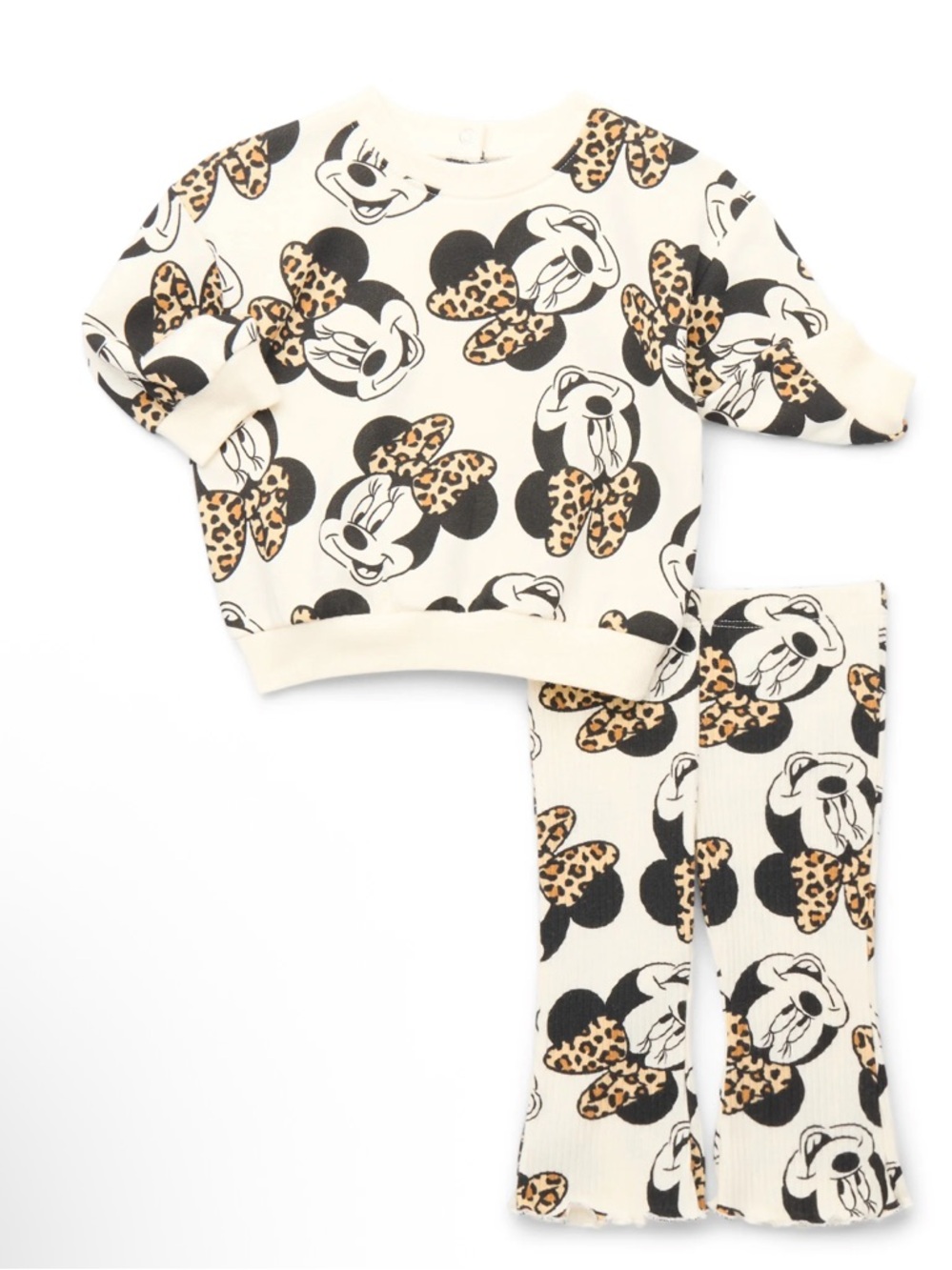 Disney Kids Minnie Mouse Leopard Bow two piece outfit (53)